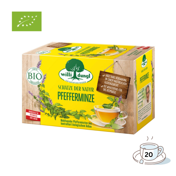 Willi Dungl Bio Tee Schätze der Natur, Pfefferminze, 20 Teebeutel